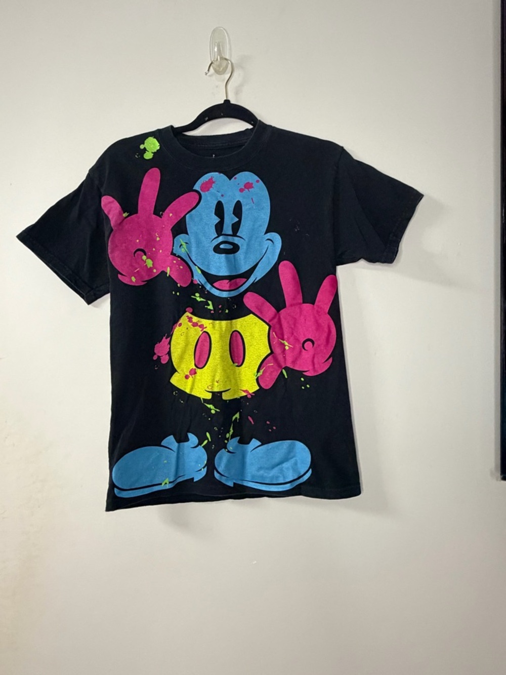 Vintage Mickey Popart Paint T-shirt Walt Disney World Size Small